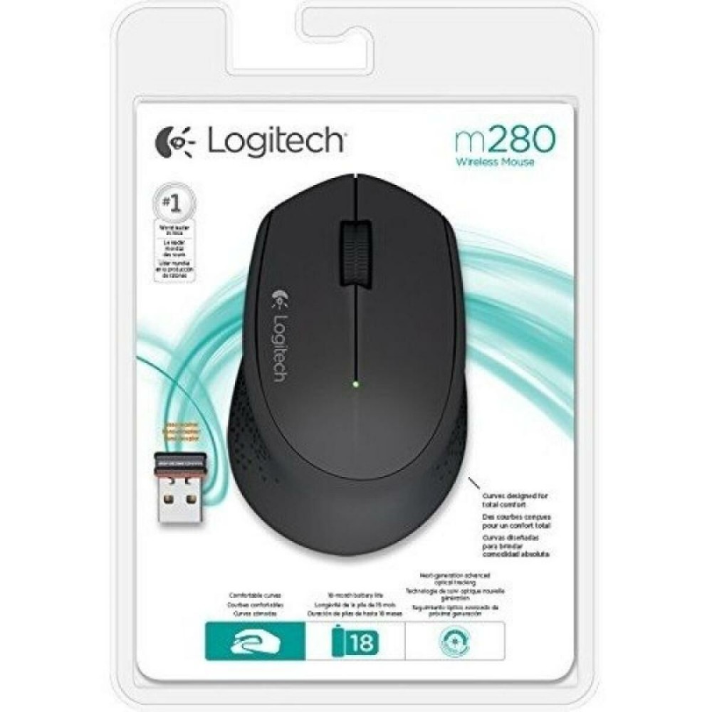 Mouse Fără Fir Optic Logitech M280 Negru 1000 dpi