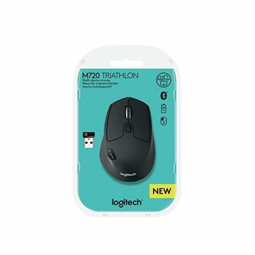 Mouse Fără Fir Optic Logitech M720 Albastru Negru 1000 dpi
