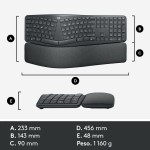 Tastatură Fără Fir Logitech Ergo K860 Albastru Qwerty Spaniolă