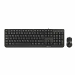Tastatură și Mouse Optic NGS Cocoa Kit Cocoa Kit Negru Qwerty Spaniolă