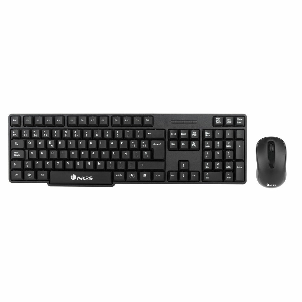 Tastatură și Mouse NGS EUPHORIA KIT Negru QWERTY Qwerty US Fără Fir