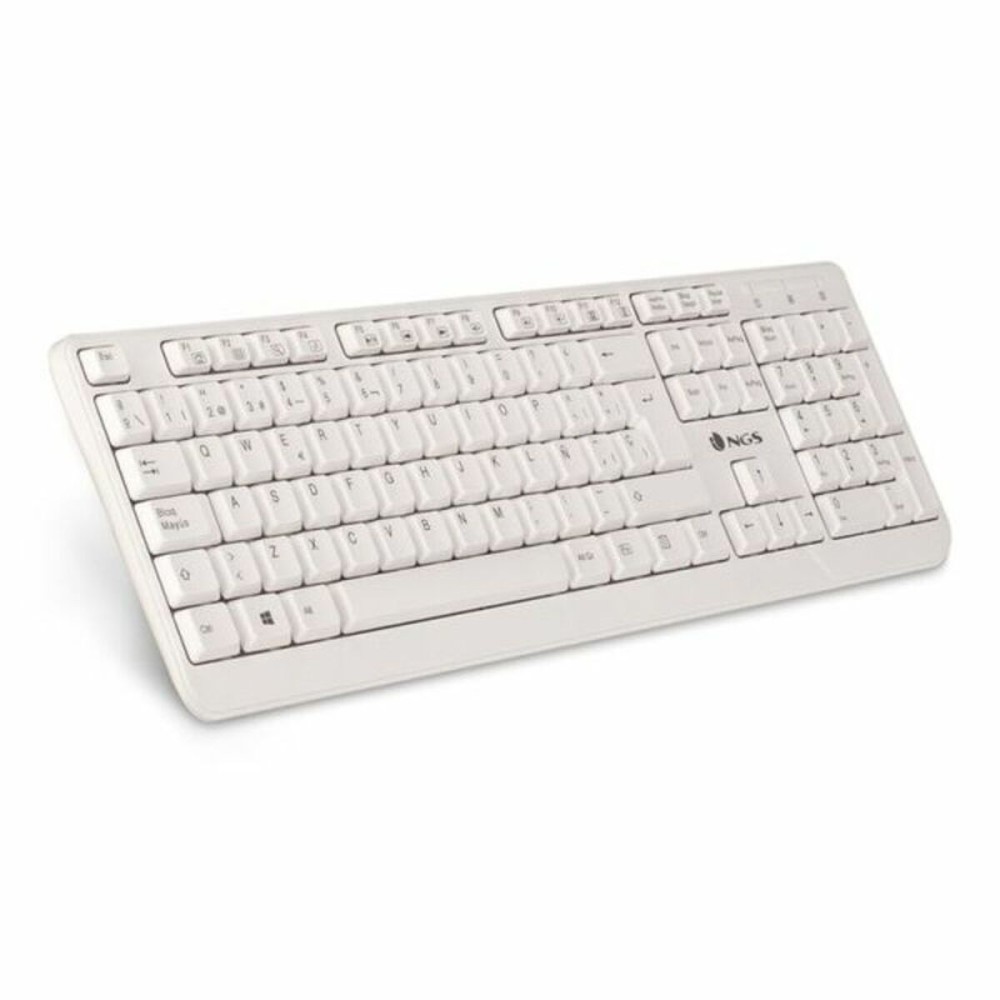Tastatură NGS Spike Alb Negru Qwerty Spaniolă