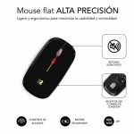 Mouse Subblim SUBMO-LDFLAT1 1600 dpi Negru