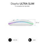 Mouse Bluetooth Fără Fir Subblim SUBMO-LDFLAT2 Alb 1600 dpi
