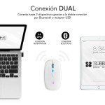 Mouse Bluetooth Fără Fir Subblim SUBMO-LDFLAT2 Alb 1600 dpi