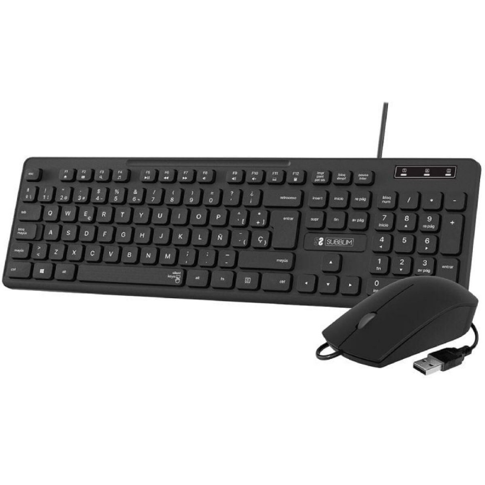 Tastatură și Mouse Subblim SUBKBC-CSSK01 Negru QWERTY