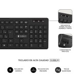 Tastatură și Mouse Fără Fir Subblim SUBKBC-CSSW10 Negru Qwerty Spaniolă QWERTY