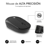 Tastatură și Mouse Fără Fir Subblim SUBKBC-CSSW10 Negru Qwerty Spaniolă QWERTY