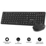 Tastatură și Mouse Fără Fir Subblim SUBKBC-CSSW10 Negru Qwerty Spaniolă QWERTY