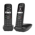 Telefon fără Fir Gigaset AS690 Duo Negru