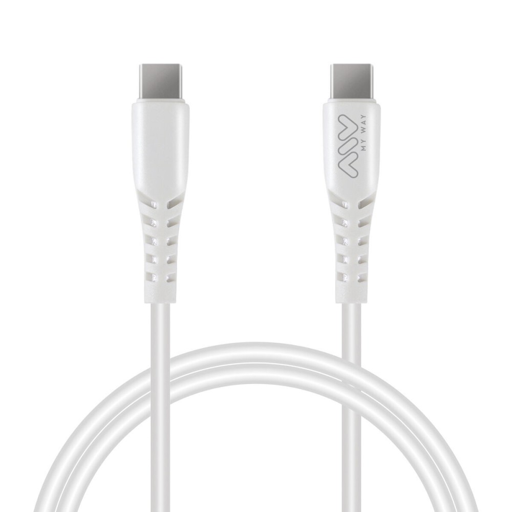 Cablu USB-C la USB-C Myway MWUSC0024 Alb