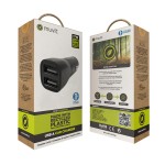 Încărcător USB pentru Mașină 2 Porturi Muvit Negru