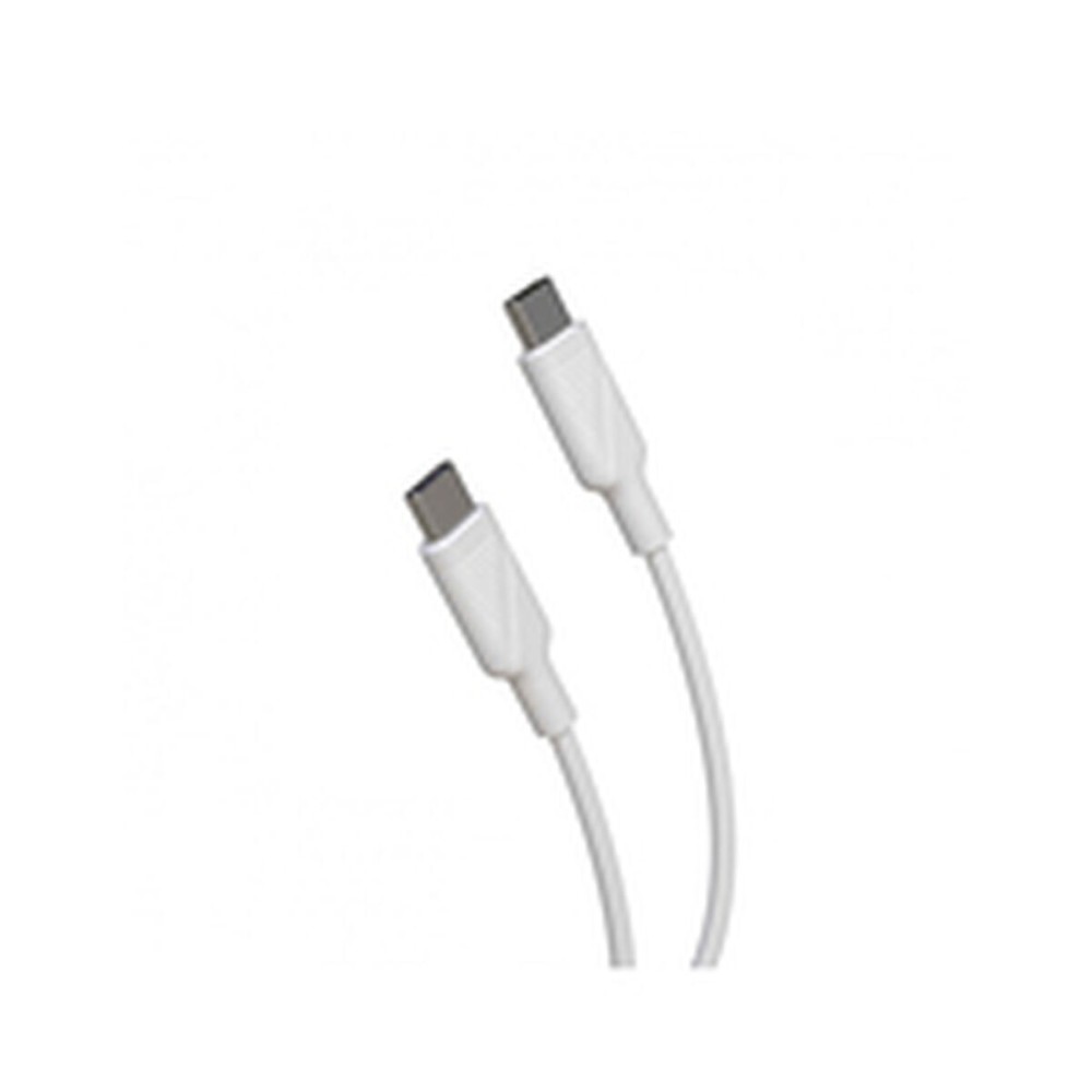 Cablu USB-C Muvit MCUSC0008 Alb Negru 1,2 m