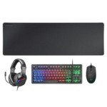 Tastatură și Mouse Mars Gaming MCPRGB3ES Negru Multicolor Qwerty Spaniolă (4 Unități)