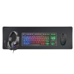 Tastatură și Mouse Mars Gaming MCPRGB3ES Negru Multicolor Qwerty Spaniolă (4 Unități)