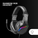 Tastatură și Mouse Mars Gaming MCPRGB3ES Negru Multicolor Qwerty Spaniolă (4 Unități)