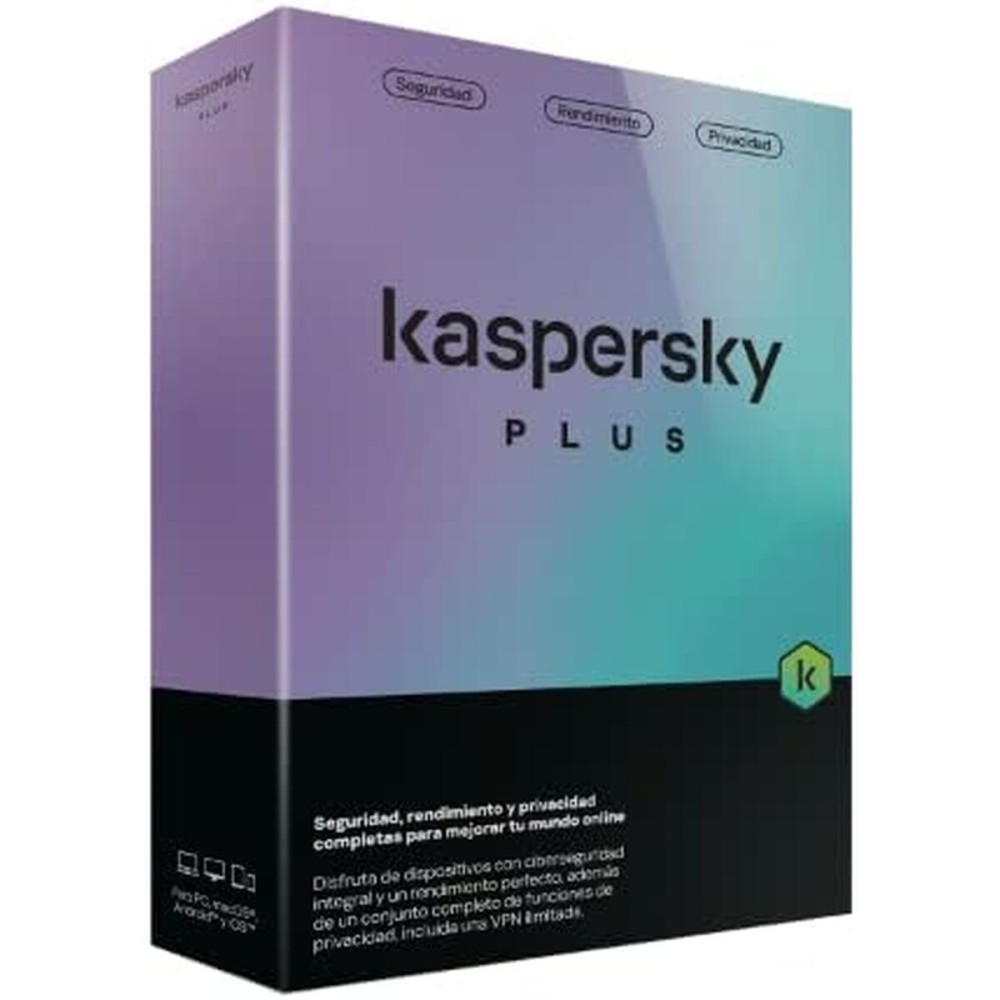 Software de Management Kaspersky Plus 3 Dispositivos Caja 1 año ESP