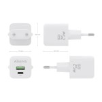 Încărcător de Perete Aisens ASCH-25W2P014-W Alb Multicolor 25 W