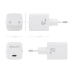 Încărcător de Perete Aisens ASCH-35W1P016-W Alb Multicolor 35 W