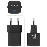 Încărcător de Perete Aisens ASCH-35W1P023-BK Negru Multicolor 35 W