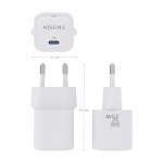 Încărcător de Perete Aisens ASCH-35W1P022-W Alb Multicolor 35 W