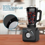 Mixer cu Pahar Grunkel BAT-2000 MASTERPRO Negru Oțel 1,5 L