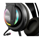 Căști cu Microfon Gaming Krom Kappa Negru