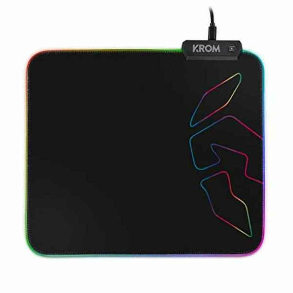 Covoraș Gaming cu Iluminat LED Krom Knout RGB Negru