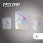 Difuzoare PC Mars Gaming MSH21W Alb 4 W