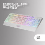 Tastatură Mars Gaming MCP124WES Alb Multicolor Qwerty Spaniolă (3 Unități)