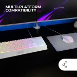Tastatură Mars Gaming MCP124WES Alb Multicolor Qwerty Spaniolă (3 Unități)