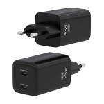 Încărcător de Perete Aisens ASCH-65W2P040-BK Negru Multicolor 65 W