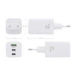 Încărcător de Perete Aisens ASCH-65W3P041-W Alb Multicolor 65 W