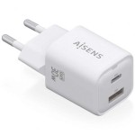 Încărcător de Perete Aisens ASCH-30W2P020-W Alb Multicolor 33 W