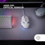 Mouse Gaming Mars Gaming MM024 WH Alb 4000 dpi