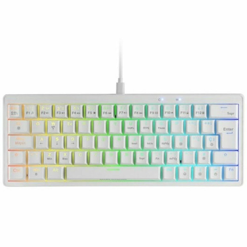 Tastatură Gaming Mars Gaming MKMINIPROWYES Qwerty US Alb