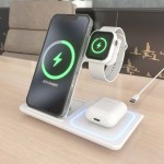 Încărcător Fără Fir Aisens ASCH-15W3WC044-W 3 în 1