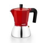 Cafetieră Italiană Monix INOX RED 6T Roșu 6 Cești