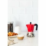 Cafetieră Italiană Monix INOX RED 6T Roșu 6 Cești