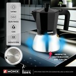 Cafetieră Italiană Monix INOX BLACK 9T Negru 470 ml