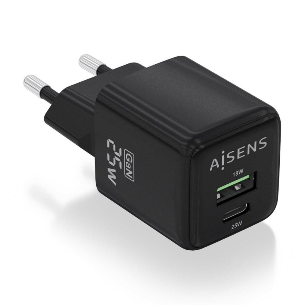 Încărcător de Perete Aisens ASCH-25W2P015-BK Negru Multicolor 25 W