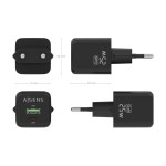 Încărcător de Perete Aisens ASCH-25W2P015-BK Negru Multicolor 25 W