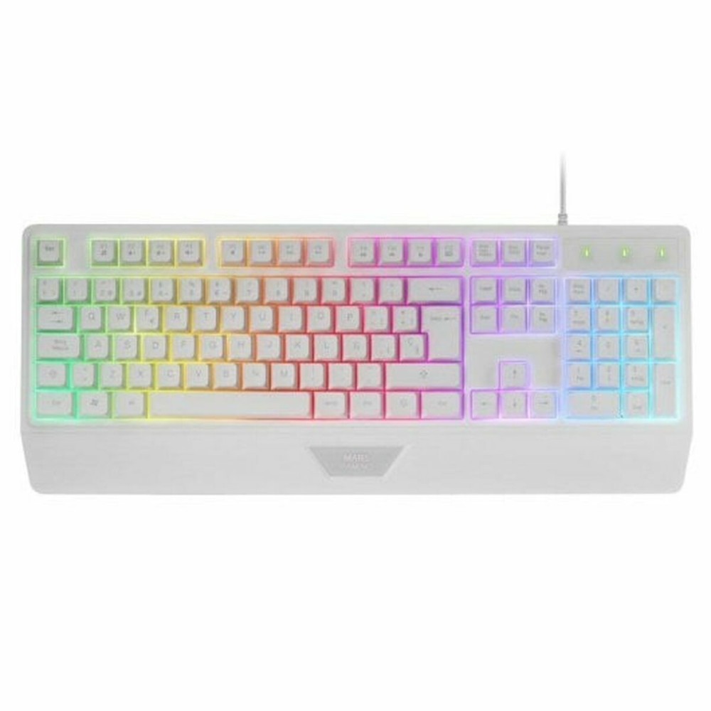 Mouse Gaming Mars Gaming MK124WES Alb Qwerty Spaniolă