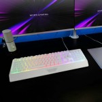 Mouse Gaming Mars Gaming MK124WES Alb Qwerty Spaniolă
