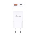 Încărcător de Perete Aisens ASCH-30W2P046-W Alb 30 W