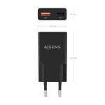 Încărcător de Perete Aisens ASCH-30W2P047-BK Negru