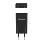 Încărcător de Perete Aisens ASCH-30W2P049-BK Negru 30 W