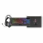 Tastatură și Mouse Mars Gaming MCP124PROES Negru Multicolor Qwerty Spaniolă (4 Unități)