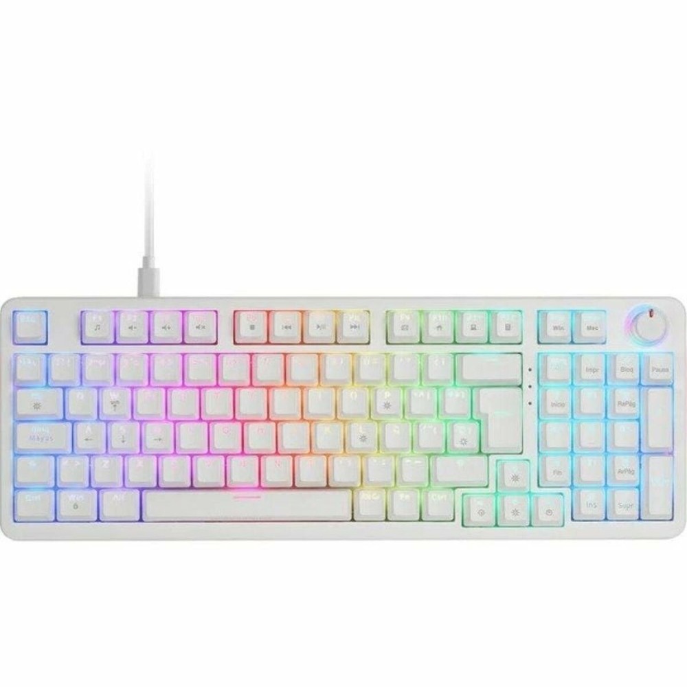 Tastatură Gaming Mars Gaming MKPROWYES Alb Qwerty Spaniolă