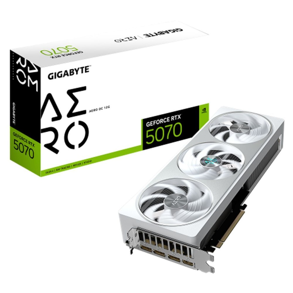 Placă Grafică Gigabyte GeForce RTX 5070 AERO OC 12G nvidia geforce rtx 5070 12 GB GDDR6 GDDR7